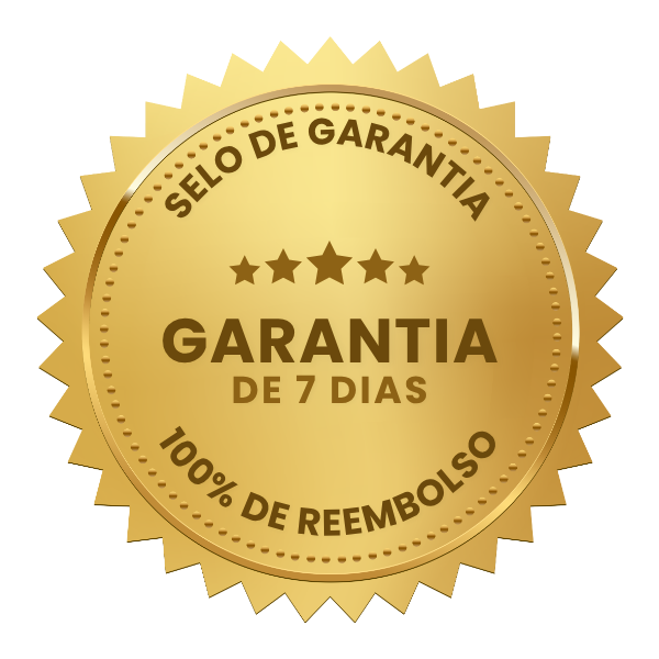 Selo de garantia de 7 dias — 100% de reembolso